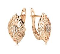 wall lamp 585 Rose Gold Color Water Drop Earrings for Women Vintage Russian Jewelry Natural Zircon Earring Wall light