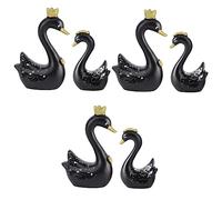 Wall lamp 6 Pcs Swan Ornaments Miniture Decoration Swan Figurine Water Table Toys Dinner Table Decor Red Accessories Goose Ornaments for The Home White Swan Swans Swan Toy Resin Wedding Bracket Light