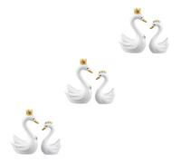 Wall lamp 6 Pcs Swan Ornaments Miniture Decoration Swan Figurine Water Table Toys Dinner Table Decor Red Accessories Goose Ornaments for The Home White Swan Swans Swan Toy Resin Wedding Bracket Light