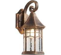 wall lamp Antique Waterproof Outdoor wall lamp - Glass Lantern Light for Porch, Balcony & Driveway - Hardwired Decorative Fixture for Contemporary Dining Room & Exterior Spaces