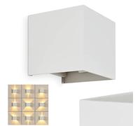Wall lamp Badajoz, Modern Wall lamp Made of Metal in White, Angular lamp with Different Light Effects Due to Adjustable lampshade, Up & Down lamp, 1-Flame, 1 x G9, Without Bulbs