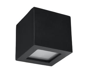 Wall Lamp Black Ceramic Glass Square 14x14x14cm E27 Modern Minimalist Bathrooms