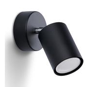 Wall Lamp Black Steel 18.5x8x8cm Adjustable GU10 Minimalist Modern Light Bedroom [EEK: Unbranded]