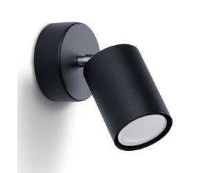 Wall Lamp Black Steel 18.5x8x8cm Adjustable GU10 Minimalist Modern Light Bedroom [EEK: Unbranded]