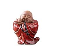 Wall lamp Buddha Ornament Figurine, Laughing Buddha Statue for Home and Car Decor, Ceramics Lucky Happy Buddha Figurine Indoor Buddha Decoration Garden Buddha Statue(A) Bracket Light