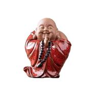Wall lamp Buddha Ornament Figurine, Laughing Buddha Statue for Home and Car Decor, Ceramics Lucky Happy Buddha Figurine Indoor Buddha Decoration Garden Buddha Statue(A) Bracket Light
