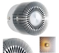 Wall lamp Cantoni, Wall Light Made of Metal in Nickel matt, Wall spot 1-Flame, 1 x G9, Wall Spotlight with Light Effect, Without Bulb