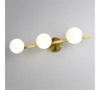 Wall Lamp Copper Vanity Lights G9 Bathroom Light Fixtures in Gold Finish with Frosted-Glass Globe Glass Bathroom Vanity Light Fixtures,Contemporary Dining Room