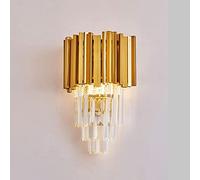 Wall Lamp,Crystal Wall Sconce Lighting Fixture E14 d Metal Wall Light, Modern Wall Lights for Restaurant Living Room Villa Bedroom, Villa Hotel Geometric Sconces/L