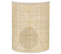 Beliani Wall Lamp Demitrie Rattan Natural, Brown