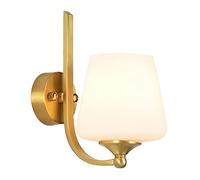 Wall Lamp E14 Retrorror Front Wall Light Aisle All Copper Single Head Wall Sconce European Style Bedroom Bedside Wall Lantern Classical Country Simple Living Room Led Wall Fixture Lamp