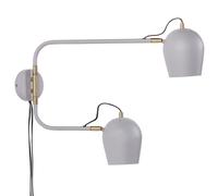 Beliani Wall Lamp Estrella Adjustable Metal Light Grey, Grey
