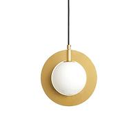 Wall Lamp Geometric Ceiling Lamp White Glass Lampshade Chandelier for Foyer Living Room Kitchen Island Dining Room Bedroom Interior Lighting,Hanging Light(Circle)