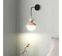Wall Lamp,Glass Globe Wall Sconce Lighting Nordic Wall Lamp, Geometric Metal Wall Mount Light, Modern Headboard Lamps for Living Room Bedroom Bedside Hallway, G9 Wall/Gray +