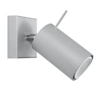 Wall lamp Gray Steel Ring modern adjustable GU10 spotlight 8x16x8 cm single IP20 [EEK: Unbranded]