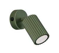 Wall lamp KARBON olive green with a switch