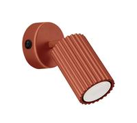 Wall lamp KARBON red ochre with a switch