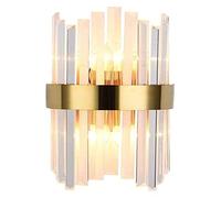 Wall Lamp LED E14 Wall Sconce LightsLuxurious Crystal 2-Lights Gold Bedroom Bedside Lamp Home Living Room Indoor LED Lighting