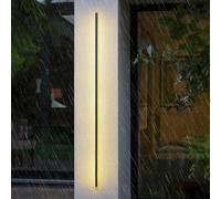 wall lamp LED Long Outdoor Wall Light IP65 Black Aluminum Rectangular Design Wall Sconce Outdoor/Indoor Minimalist Decorative for Gardens Terrace Villa (150cm,Neutral Light)