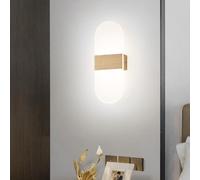 Wall lamp LED Oval Modern Indoor Aluminium Acrylic Sconce 3000K/6000K Bedside Reading Decorative Lighting Nordic Geometric Design for Bedroom Living Room