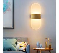 Wall lamp LED Oval Modern Indoor Aluminium Acrylic Sconce 3000K/6000K Bedside Reading Decorative Lighting Nordic Geometric Design for Bedroom Living Room