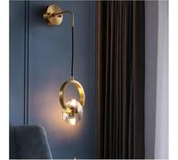 Wall lamp, Led Wall Lamps Compatible with Bedroom Bedside Room Decor Modern Copper Crystal Wall Lighting Stairs Corridor Lamp Hanging Applique Murale,Luxury