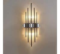 Wall Lamp LED Wall Sconce Lights Crystal Wall Lighting Fixture - Postin Gold/Black Plating Indoor Wall Mount Lights Fixture, for Stairs Bathroom Aisle Hallway Living Room (Color : Gold, Size : 2)