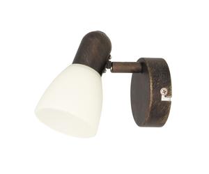 Wall Lamp Light E14 40W IP20 Metal Glass Brown Cream Colour Modern Style HQ UK