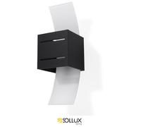 Wall Lamp QUAD 1 Black Up/Down Square Shape Modern Loft Design G9