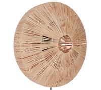 Beliani Wall Lamp Lumut Wicker Natural, Brown