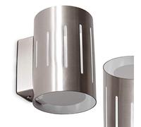 Wall lamp Madras, Stainless Steel Wall lamp in Nickel matt, Modern Wall lamp with Light Effect, 1 x G9, with Bulb, Ideal for The Hallway