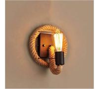 Wall Lamp Metal Retro Hemp Rope Wall Sconce Lighting American Country Farmhouse Wall Light Fixtures,Minimalist Style