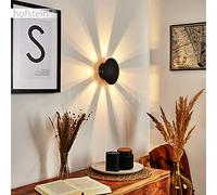 Wall lamp Mezia, Modern wall lamp Made of Metal in Black with Light Effect on the wall, lamp with on/Off Switch on the housing, Indoor wall Light with Beam Effect, 1 x G9, Without Bulb