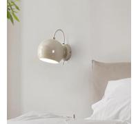 Wall lamp Mid Century Modern Wall Sconce Indoor Nordic Modern Wall Light Rotatable Adjustable Milk White Wall Mounted Reading Light Black Wall Lamp for Bedroom Kids Bedside Living Room Study Hal(DAR