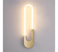 wall lamp Modern Lamp, Gold Metal Sconce, Long Tube Light Bar, Linear Sconces Lighting Fixture, Geometric Vanity Wall Lights for Living Room, Bedroom, Mirror, Hallway(Warm wall lights
