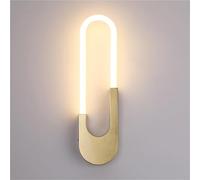 wall lamp Modern Lamp, Gold Metal Sconce, Long Tube Light Bar, Linear Sconces Lighting Fixture, Geometric Vanity Wall Lights for Living Room, Bedroom, Mirror, Hallway(Warm wall lights
