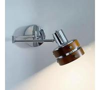 Wall Lamp Modern Metal & Wood Wall Sconce, Adjustable Swing Arm E26/27 Reading Lamp, Hardwired Indoor Light Fixture for Bedroom Bedside Study Office, Soft Uniform, No Flicker T-1