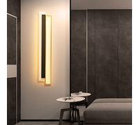Wall Lamp,Modern Wall Sconce Geometric Wall Lamp Led Wall Lighting Indoor,Nimalist Wall Mounted Light Fixture, 3 Color Mode Wall Wash Lights Linear Sconces for Hallway Bedroom/60Cm