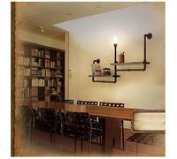 Wall Lamp Multilayer Wall Light Led Bookshelf, Industrial Style Retro Rustic Lighting Tools for Cbar Living Room Bedroom New/2 Tier