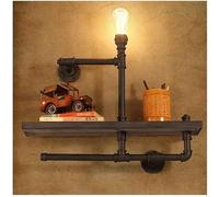 Wall Lamp Multilayer Wall Light Led Bookshelf, Industrial Style Retro Rustic Lighting Tools for Cbar Living Room Bedroom New/1 Tier