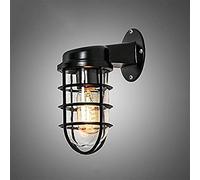 Wall Lamp Outdoor Nautical Sconce Waterproof Wall Lantern Industrial Metal Cage Bulkhead Wall Light Fixtures Exterior Wall Lantern Porch Lights E27 Illumination for Patio Bar Bedroom Farmhouse (Color