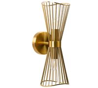 Beliani Wall Lamp PARADA Metal Gold, Gold