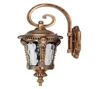 Wall Lamp Retro Waterproof Aluminum Outdoor Hanging Gooseneck E27 Wall Lamps Vintage Victorian Wall Sconce Corrugated Glass Lanterns Garden Terrace Decor Indoor Wall Lights