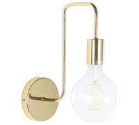 Beliani Modern Wall Lamp Savena Metal Gold