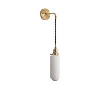 wall lamp Sconces,Head of A Bed Light Fixtures, Metal Sconces Lighting Japanese Brass Ceramic Lantern, Farmhouse Wall Lamp Compatible with Bedroom Mirror Living,Led Chandelier Lights wall lights