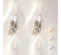 Wall Lamp Silver Metal Acrylic Spiral 45.6x15x14cm 13W Dimmable LED Starry 3CCT