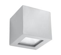 Wall Lamp Square Gray Ceramic&Glass 14x14x14 cm Minimalist E27 IP20 for hallway