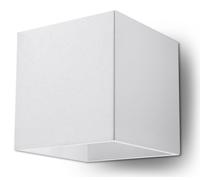 Wall Lamp Square Up/Down White Aluminium 10x10x12cm G9 Modern Loft Slim Profile.
