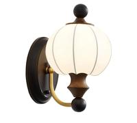 Wall Lamp Transitional Wall Light for Hallway, Bedside, Dining Room - 98in H x 86in W Fluted Fabric Shade, Wood & Metal Hardwired G9 Base Sconce, No Flicker, 110V-240V T-155