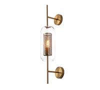Wall Lamp Vintage Industrial Wind Bedside Decoration Lights Grid Double-headed Wall Lantern American Creative Personality Living Room Wall Light Aisle Glass Wall Sconce (Size : 78 * 15cm) Interesting